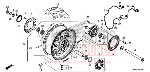 REAR WHEEL CBR1000S1H de 2017